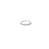 14k White Gold .65ct F VS2 ( 11 ) Round Diamond Wedding/Anniversary Band or Stackable Ring Size 7